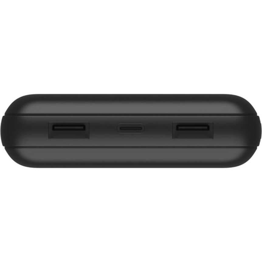 Belkin 15W 3-port USB Power Bank - 20K mAh - 2xUSB-A (12W), 1xUSB-C (15W) - Portable Charger - w/ USB-A to USB-C Cable - Black BPB012BTBK