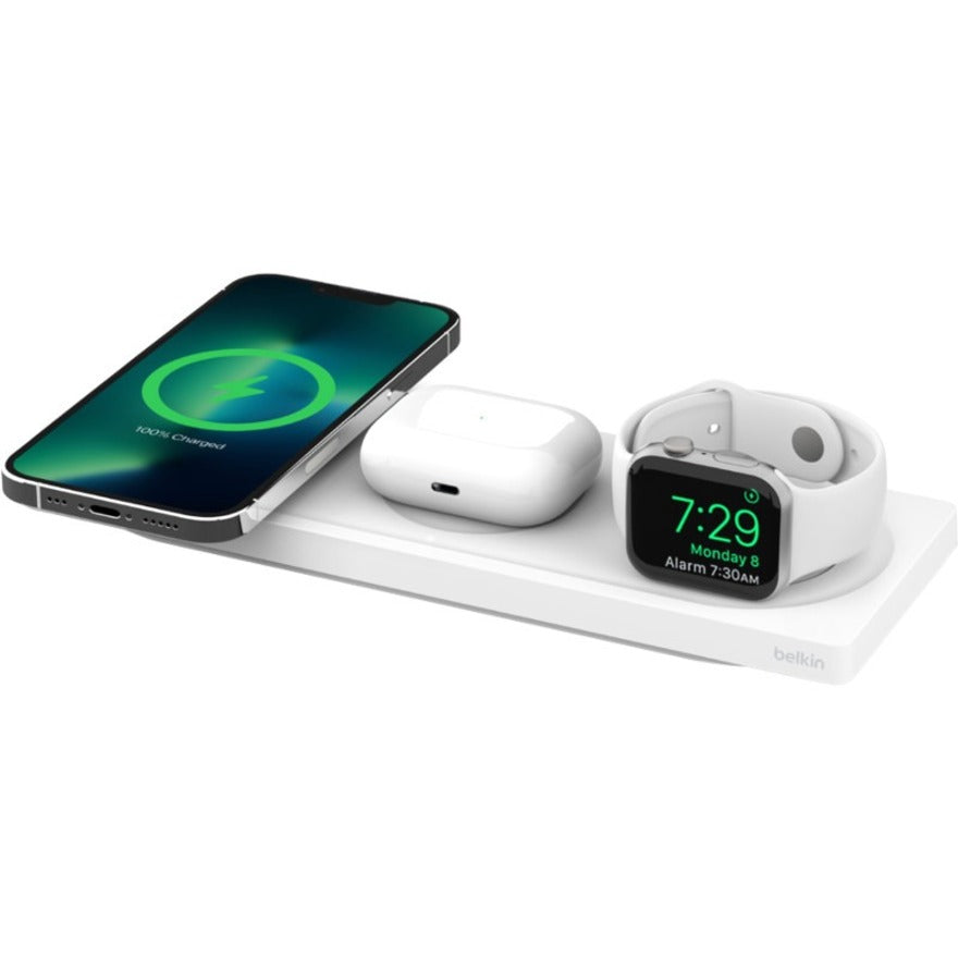 Belkin BoostCharge Pro 3-in-1 Wireless Charging Pad with Official MagSafe Charging 15W WIZ016TTWH