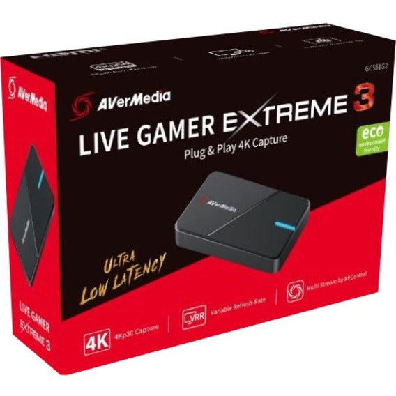 AVerMedia Live Gamer EXTREME 3 Plug and Play 4K Capture GC551G2