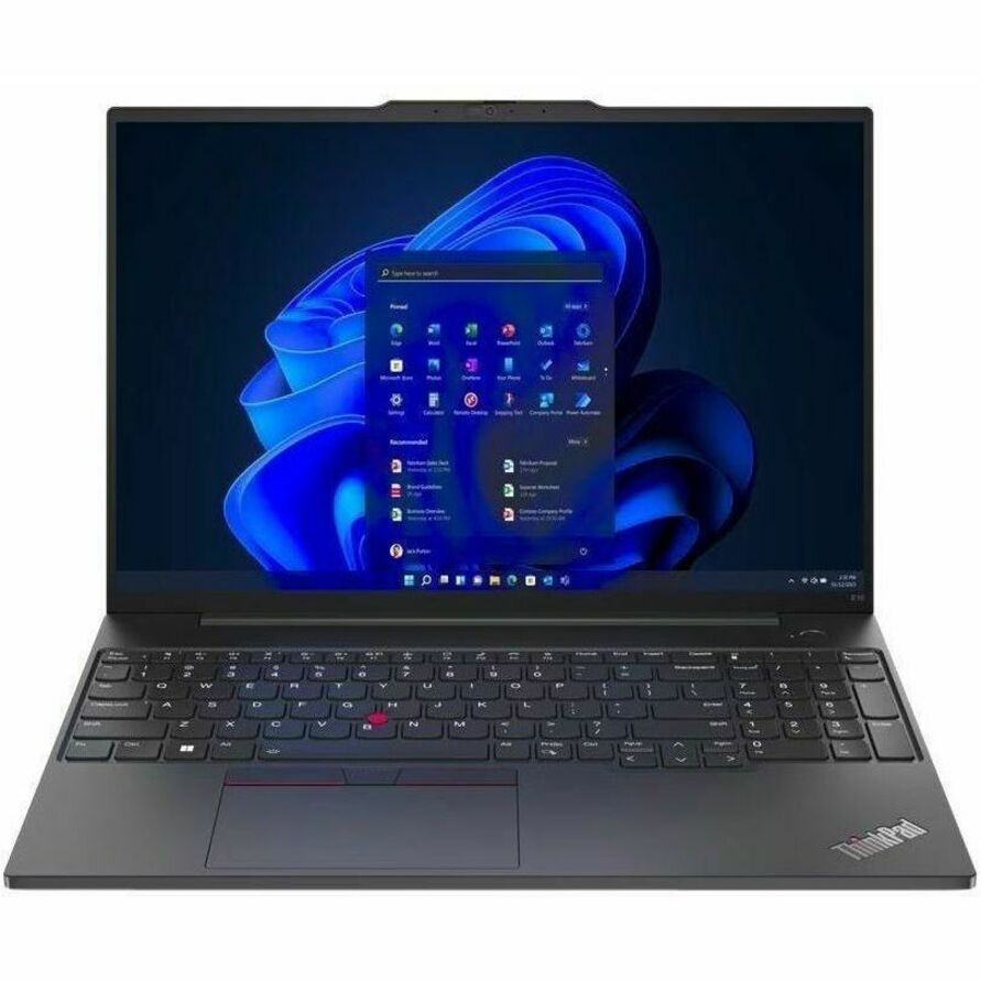 Lenovo ThinkPad E16 Gen 1 21JT001PUS 16" Notebook - WUXGA - AMD Ryzen 5 7530U - 8 GB - 256 GB SSD - English Keyboard - Graphite Black 21JT001PUS