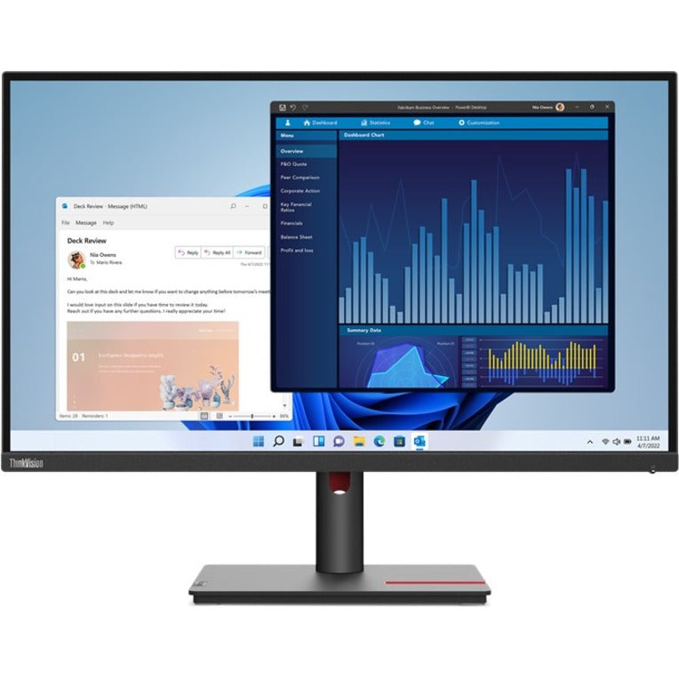 Lenovo ThinkVision T27p-30 27" Class Webcam 4K UHD LCD Monitor - 16:9 - Black 63A9GAR1US