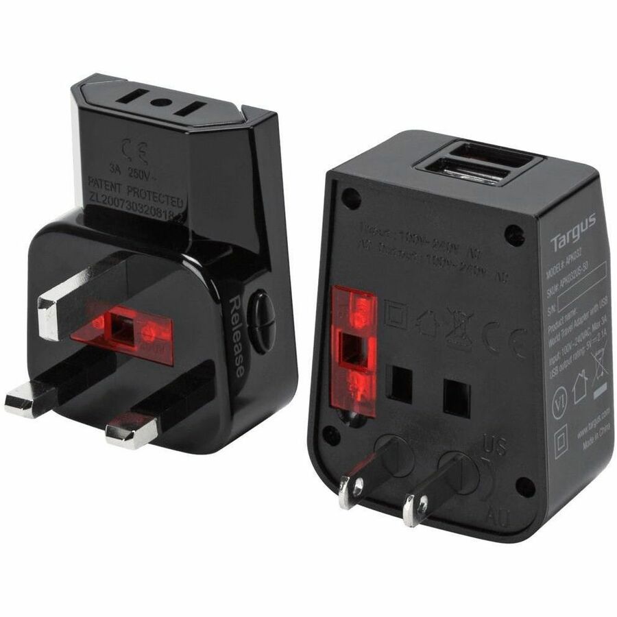 Targus World Travel Power Adapter with Dual USB Charging Ports APK032US