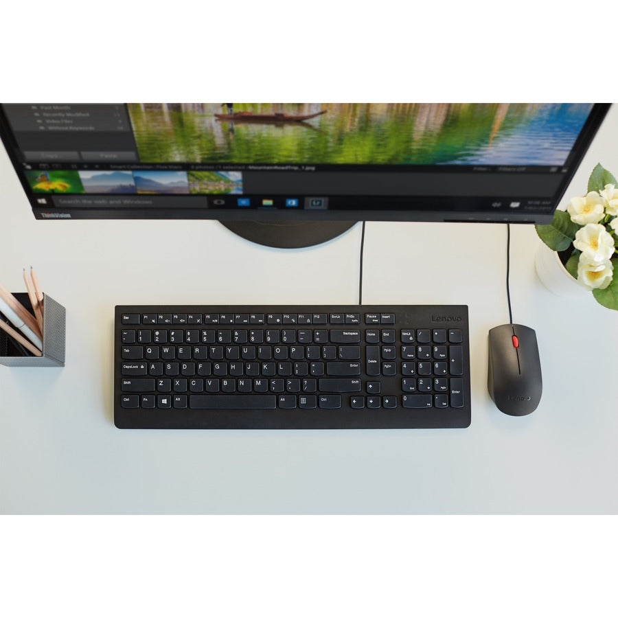 Lenovo Essential Wired Keyboard and Mouse Combo - US English 4X30L79883