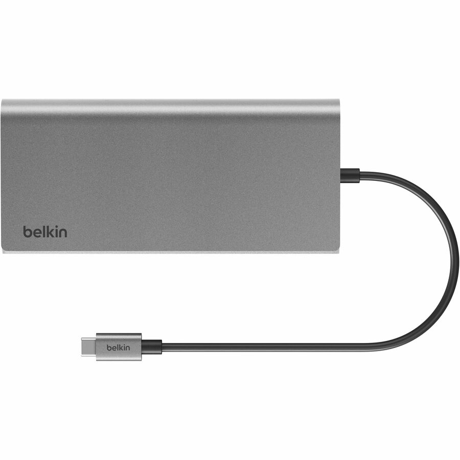 Belkin USB-C 8-in1 Dual Display Core Hub - Docking Station - 10 Gbps - 100W - 3xUSB-C, 2xUSB-A, 2xHDMI, Ethernet - 4K - Grey INC015BTSGY