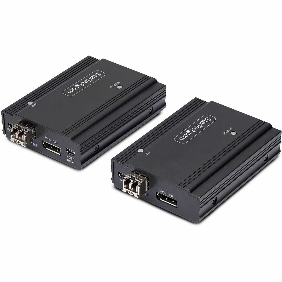 StarTech.com DisplayPort KVM Extender over Fiber Optic, 4K 60Hz, Console Extender Kit, Up to 984ft/300m (Multi-mode), 2x 10G SFP+ Modules FD121-KVM-EXTENDER