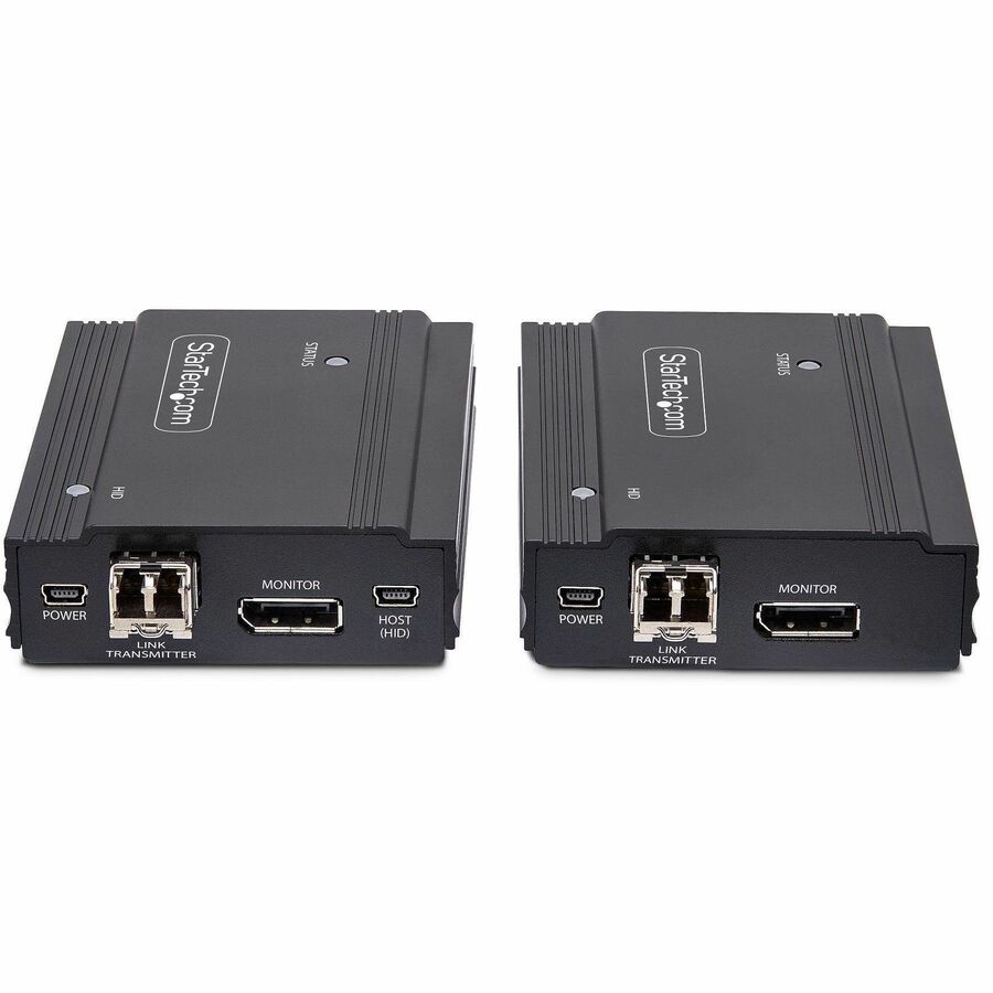 StarTech.com DisplayPort KVM Extender over Fiber Optic, 4K 60Hz, Console Extender Kit, Up to 984ft/300m (Multi-mode), 2x 10G SFP+ Modules FD121-KVM-EXTENDER