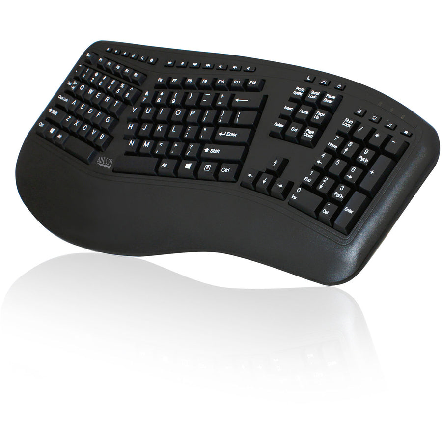 Adesso Tru-Form Media 1500 - Wireless Ergonomic Keyboard and Laser Mouse WKB-1500GB