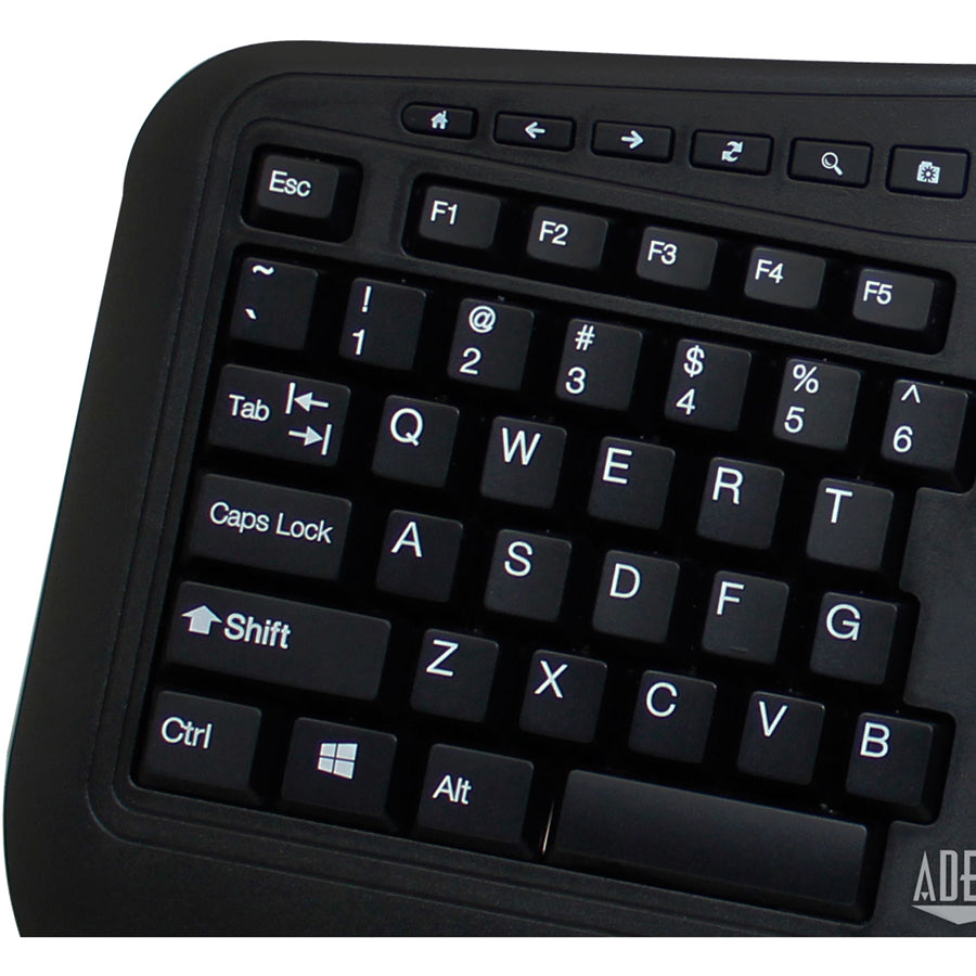 Adesso Tru-Form Media 1500 - Wireless Ergonomic Keyboard and Laser Mouse WKB-1500GB