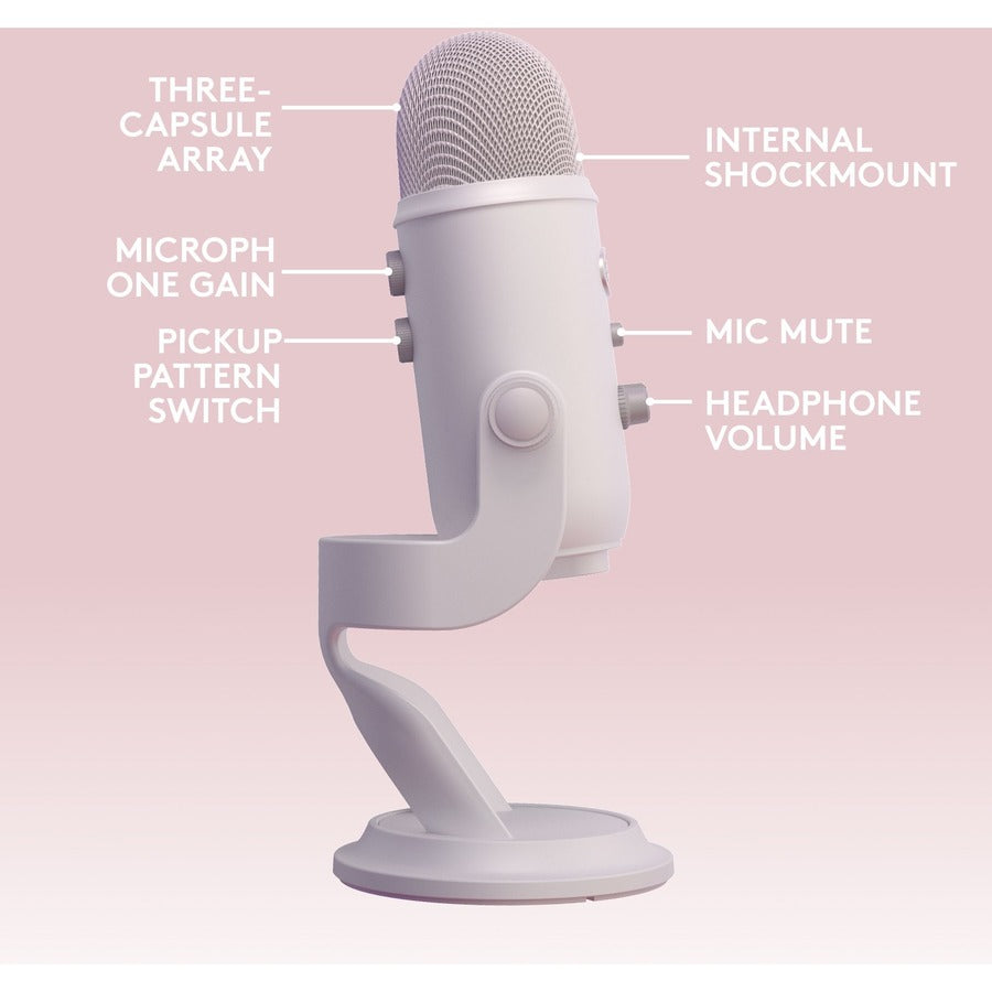 Blue Yeti Wired Microphone - White Mist 988-000529