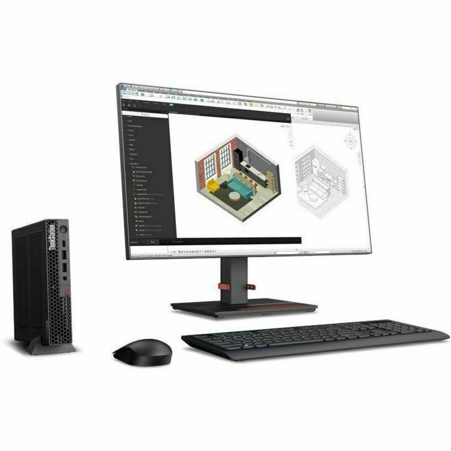 Lenovo ThinkStation P3 30H00013US Workstation - 1 x Intel Core i7 13th Gen i7-13700T - 16 GB - 512 GB SSD - Tiny - Black 30H00013US