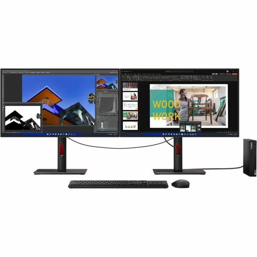 Lenovo ThinkCentre M80q Gen 4 12E90001US Desktop Computer - Intel Core i5 13th Gen i5-13500T - vPro Technology - 16 GB - 256 GB SSD - Tiny - Black 12E90001US