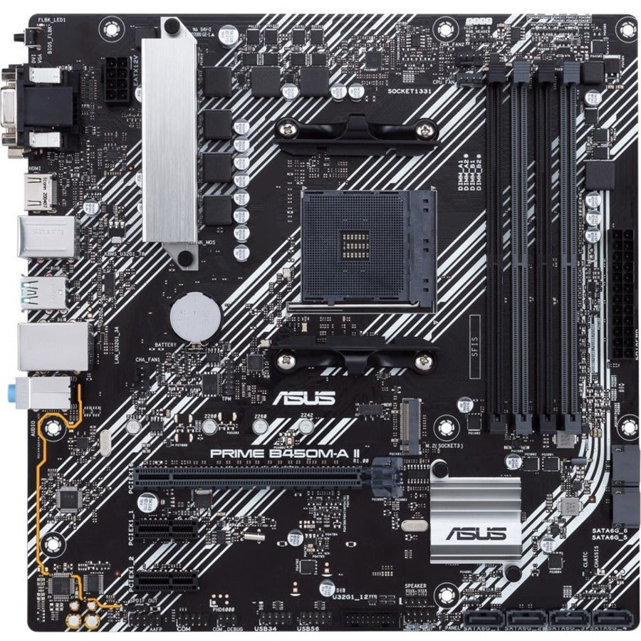 Asus Prime B450M-A II Desktop Motherboard - AMD B450 Chipset - Socket AM4 - Micro ATX PRIME B450M-A II