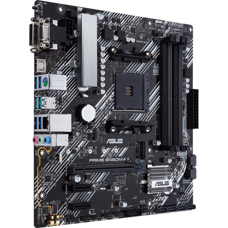 Asus Prime B450M-A II Desktop Motherboard - AMD B450 Chipset - Socket AM4 - Micro ATX PRIME B450M-A II