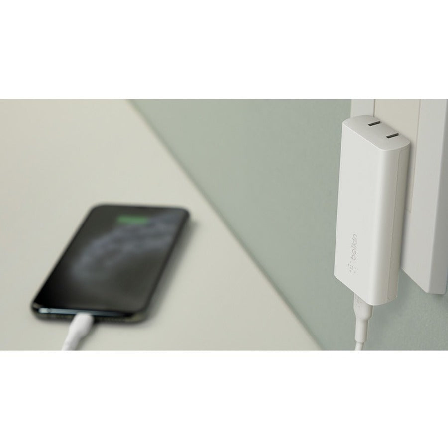 Belkin BoostCharge 20W USB-C Power Delivery  GaN Wall Charger + USB-C Cable - Power Adapter WCH009DQ1MWHB6