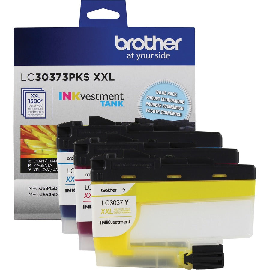 Brother LC30373PKS Original Inkjet Ink Cartridge - Cyan, Magenta, Yellow - 3 Pack LC30373PKS