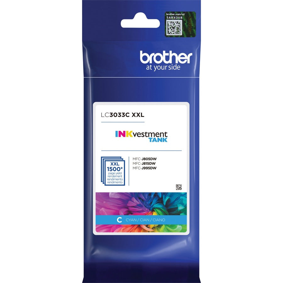 Brother INKvestment LC3033CS Original Inkjet Ink Cartridge - Cyan - 1 Each LC3033CS