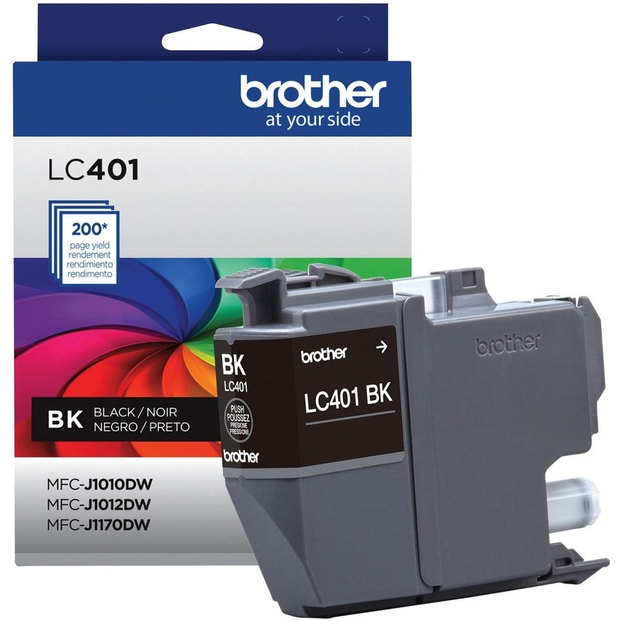 Brother LC401BKS Original Standard Yield Inkjet Ink Cartridge - Single Pack - Black - 1 Pack LC401BKS