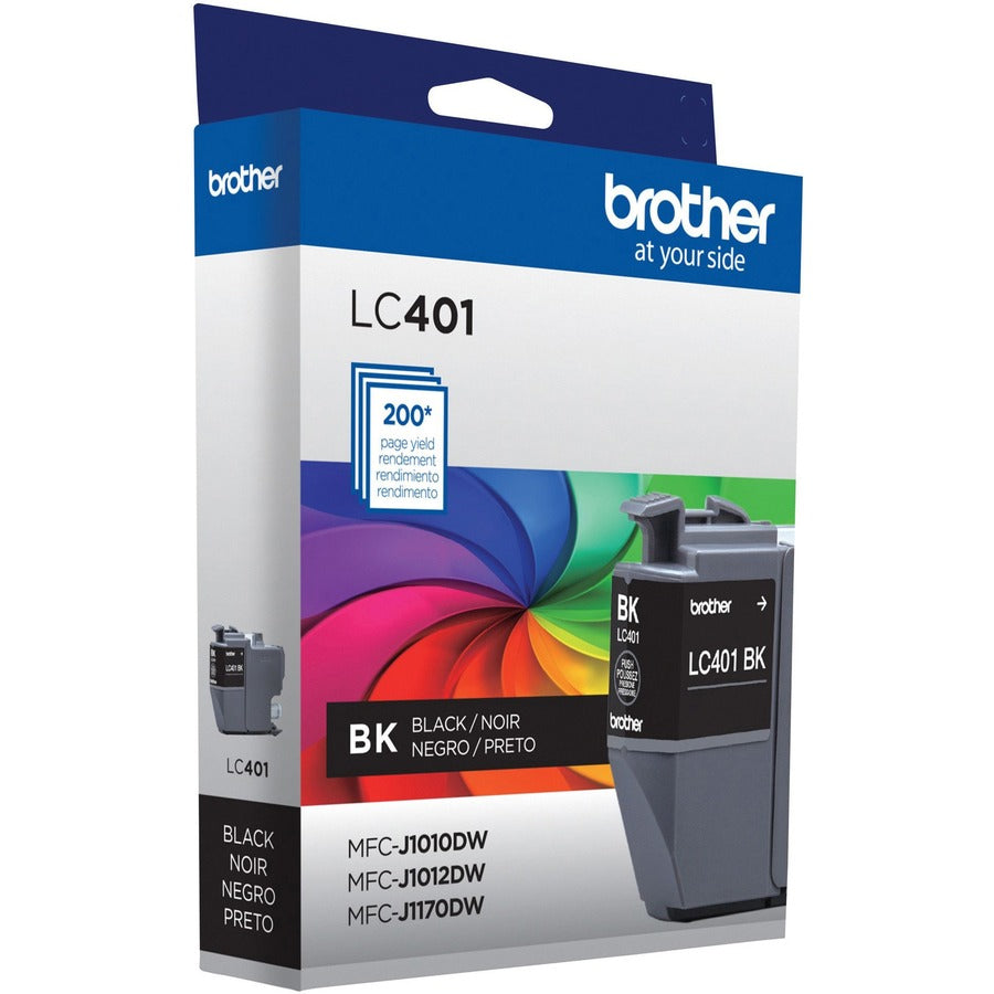 Brother LC401BKS Original Standard Yield Inkjet Ink Cartridge - Single Pack - Black - 1 Pack LC401BKS