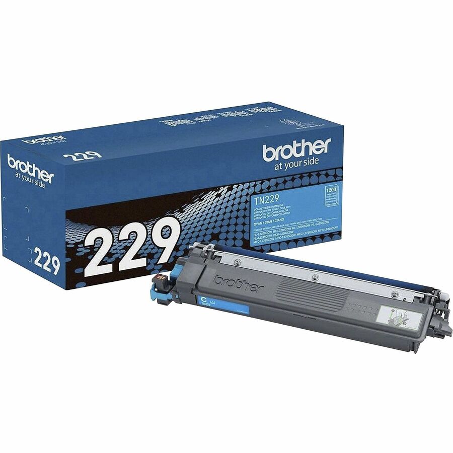 Brother Original Standard Yield Laser Toner Cartridge - Cyan - 1 Each TN229C