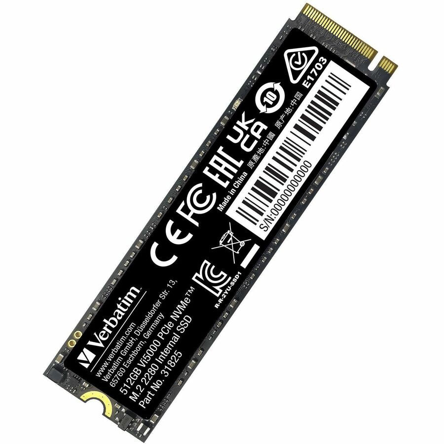 Verbatim Vi5000 512 GB Solid State Drive - M.2 2280 Internal - PCI Express NVMe (PCI Express NVMe 4.0) 31825