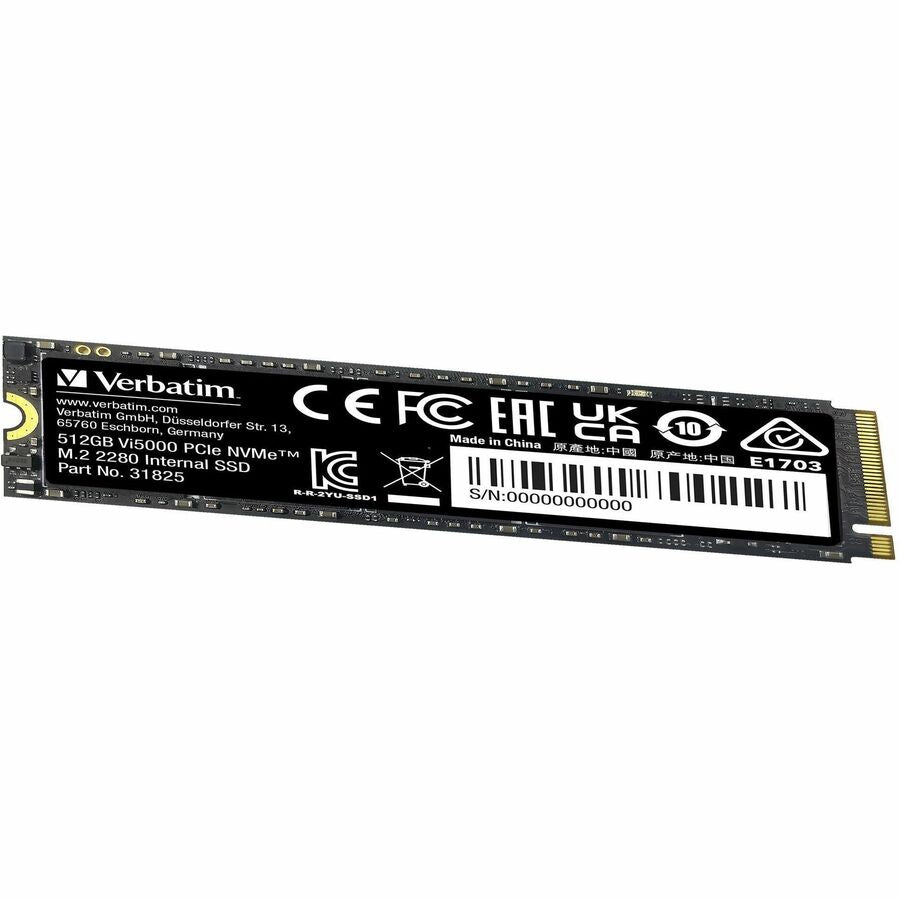 Verbatim Vi5000 512 GB Solid State Drive - M.2 2280 Internal - PCI Express NVMe (PCI Express NVMe 4.0) 31825