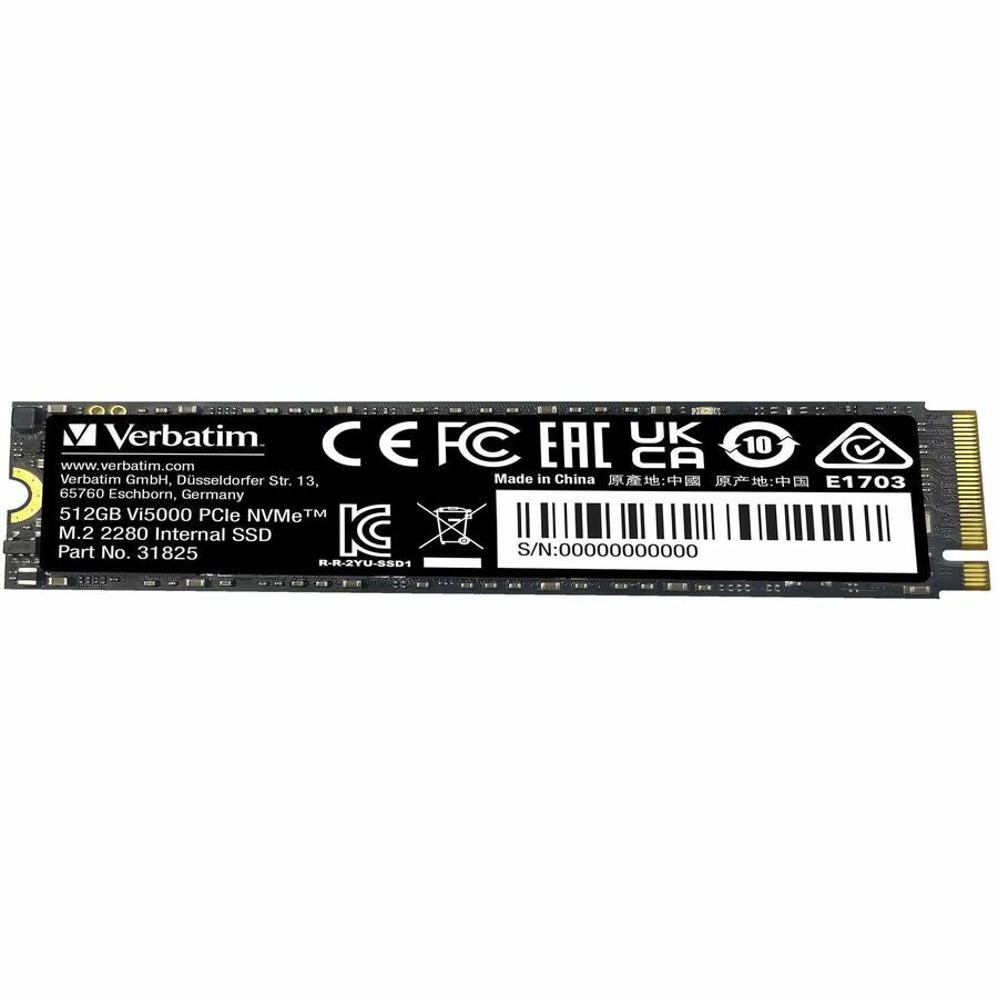 Verbatim Vi5000 512 GB Solid State Drive - M.2 2280 Internal - PCI Express NVMe (PCI Express NVMe 4.0) 31825