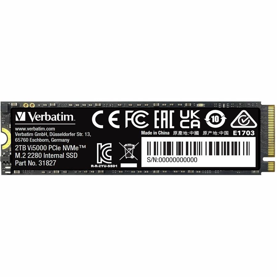 Verbatim Vi5000 2 TB Solid State Drive - M.2 2280 Internal - PCI Express NVMe (PCI Express NVMe 4.0) 31827