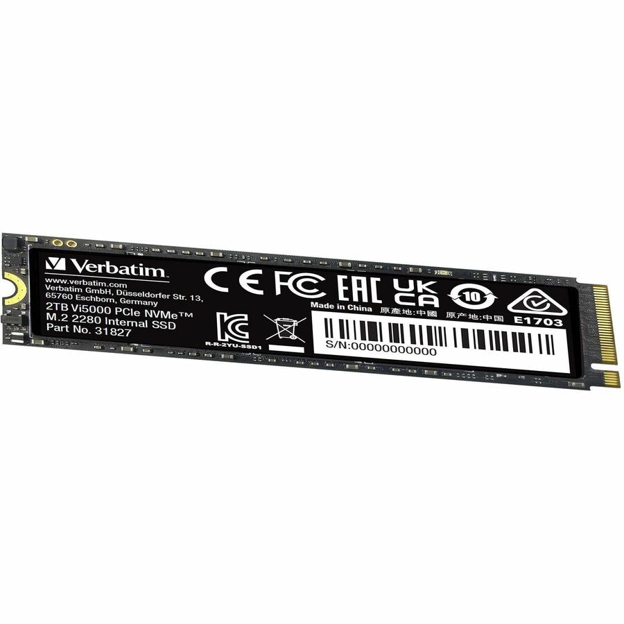 Verbatim Vi5000 2 TB Solid State Drive - M.2 2280 Internal - PCI Express NVMe (PCI Express NVMe 4.0) 31827