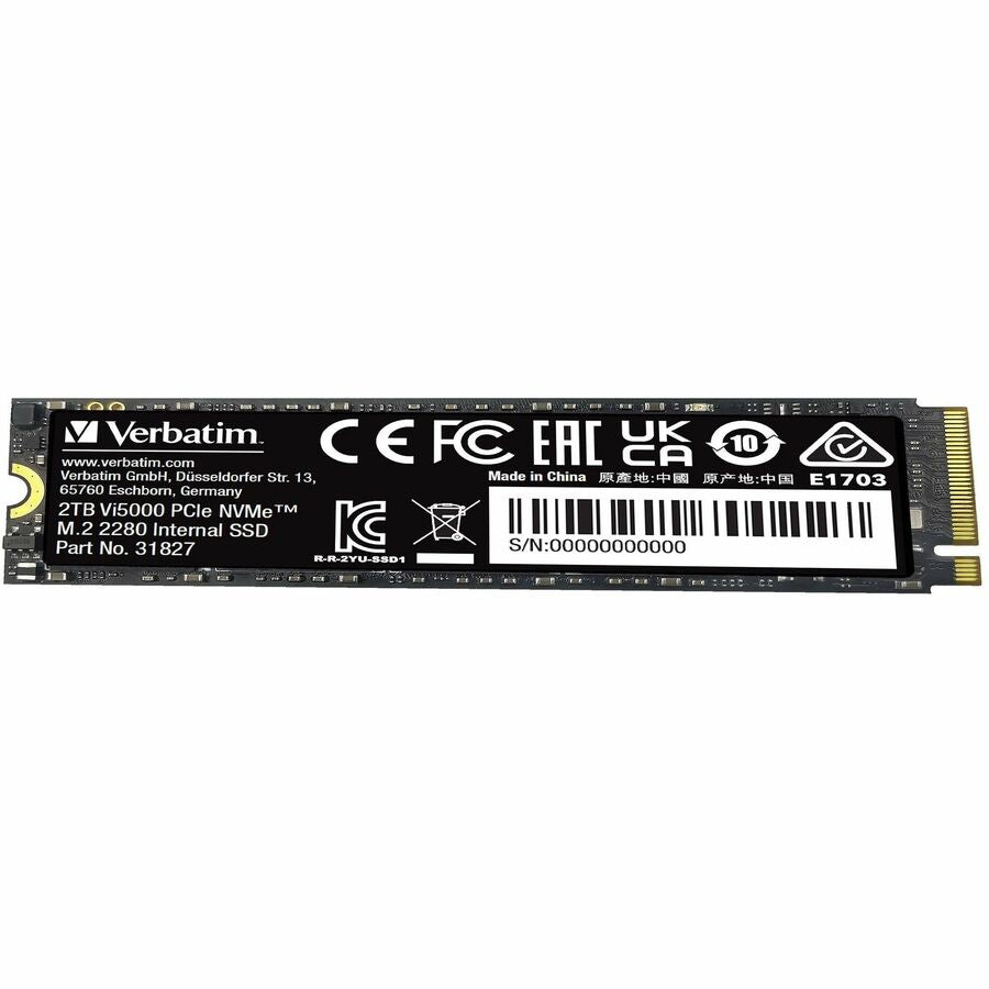 Verbatim Vi5000 2 TB Solid State Drive - M.2 2280 Internal - PCI Express NVMe (PCI Express NVMe 4.0) 31827