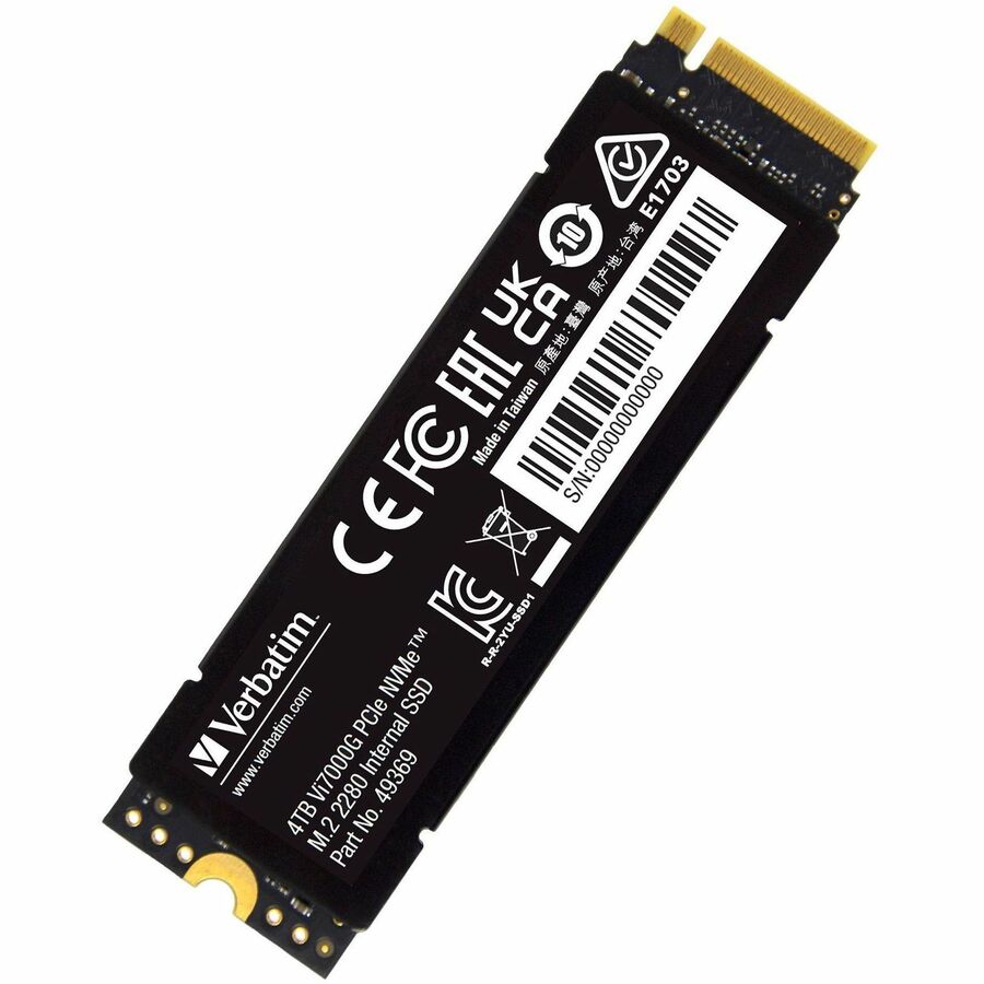 Verbatim Vi7000 4 TB Solid State Drive - M.2 2280 Internal - PCI Express NVMe (PCI Express NVMe 4.0 x4) 49369