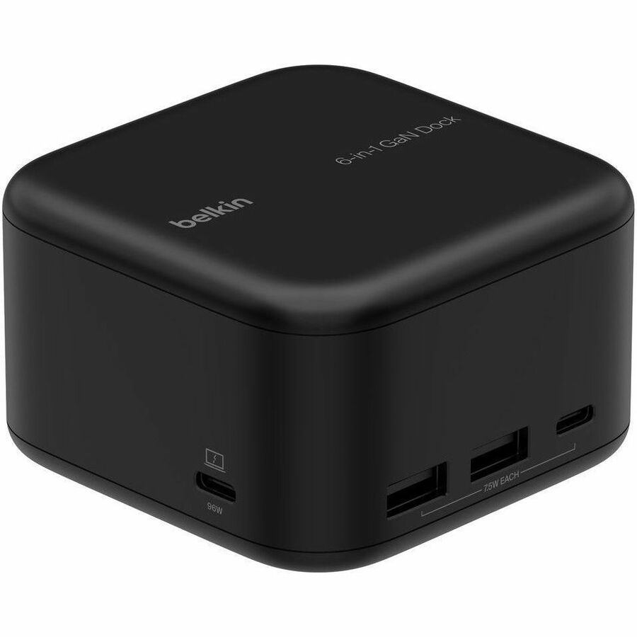 Belkin USB-C 6-in-1 Core GaN Docking Station - 130W - 2xUSB-C, 2xUSB-A, 1xEthernet, 1xHDMI - 4K - Black INC018TTBK