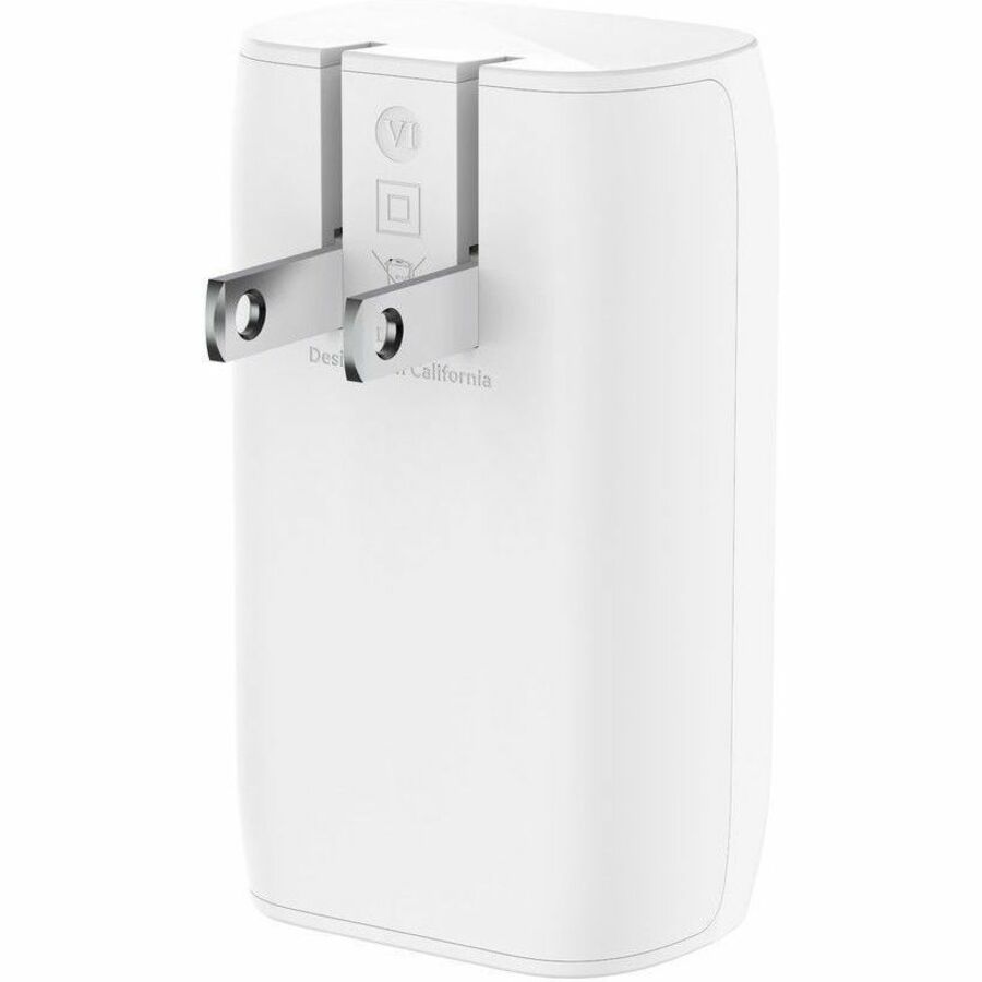 Belkin 67W Portable 3-Port USB-C Wall Charger - 3xUSB-C (67W Total) - Fast Charging - Power Adapter - White WCC002DQWH