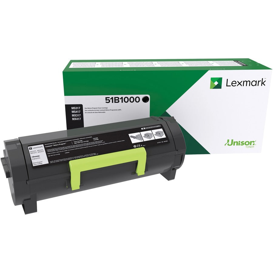 Lexmark Original Laser Toner Cartridge - Black - 1 Each 51B1000