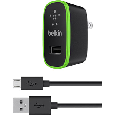 Belkin 12W USB-A Wall Charger + USB-A to Micro-USB Cable F8M886TT04-BLK