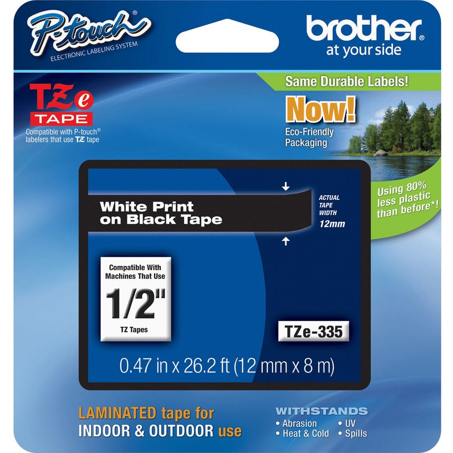 Brother P-touch TZe Laminated Tape Cartridges TZE335