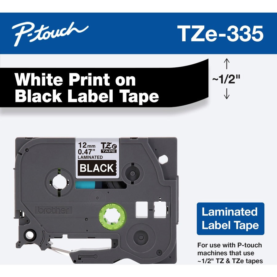 Brother P-touch TZe Laminated Tape Cartridges TZE335