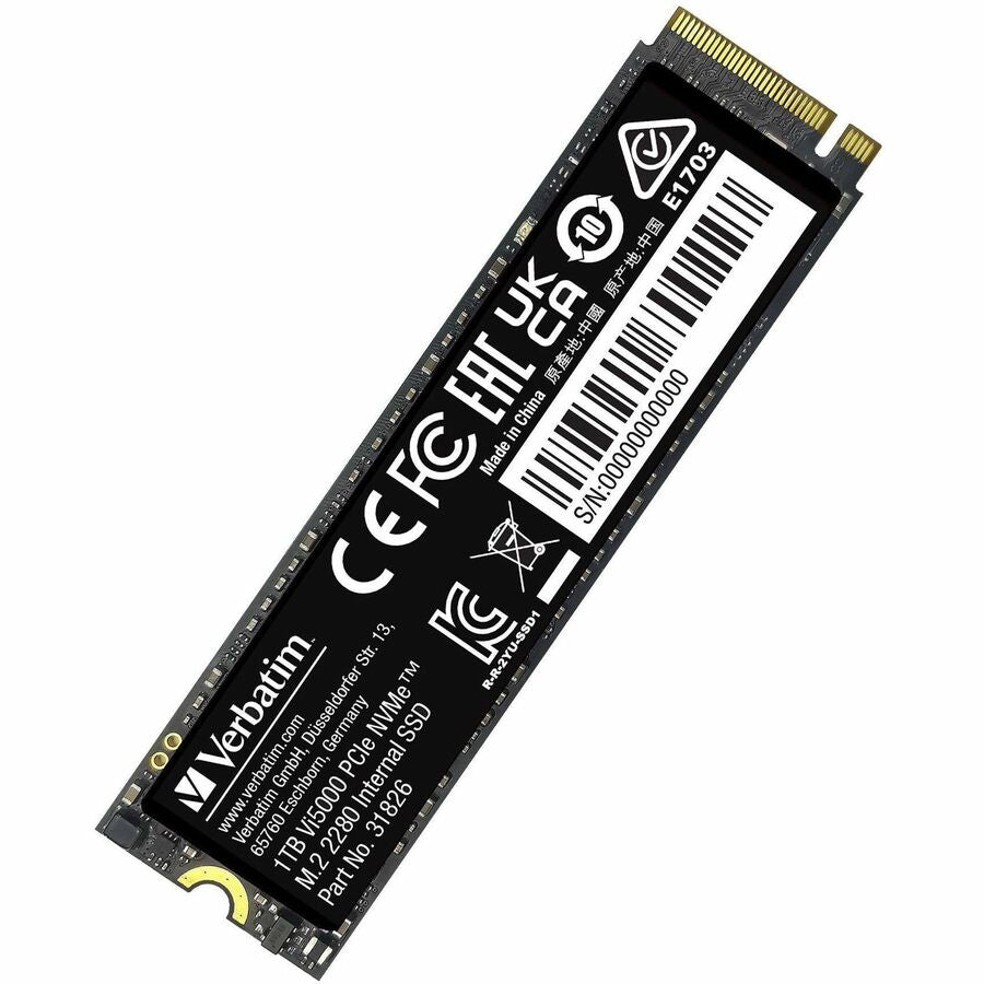 Verbatim Vi5000 1 GB Solid State Drive - M.2 2280 Internal - PCI Express NVMe (PCI Express NVMe 4.0) 31826