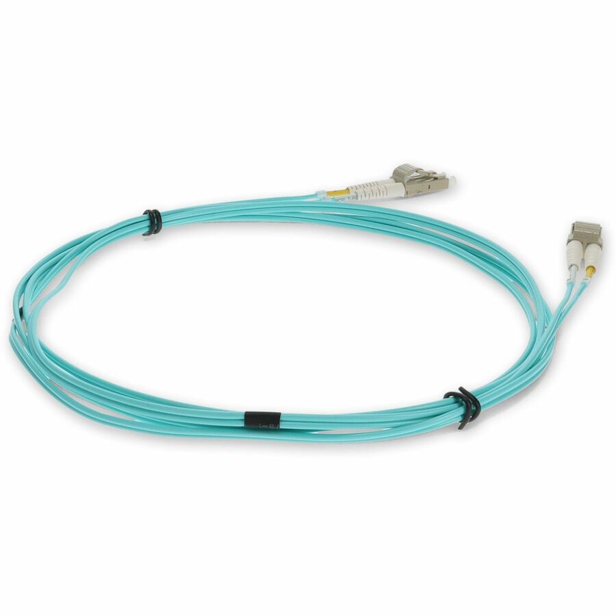 AddOn 7m Laser-Optomized Multi-Mode fiber (LOMM) Duplex LC/LC OM4 Aqua Patch Cable ADD-LC-LC-7M5OM4