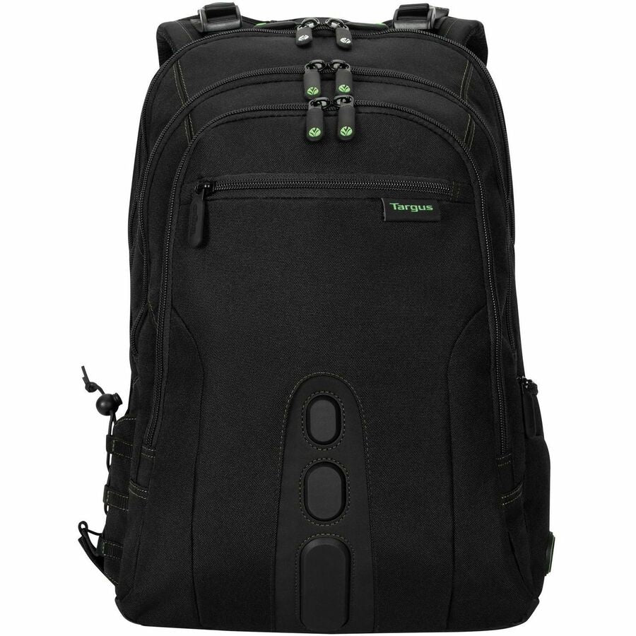 Targus Spruce EcoSmart TBB013US Carrying Case (Backpack) for 15.6" to 16" Notebook, Workstation, Accessories - Black, Green - TAA Compliant TBB013US-92