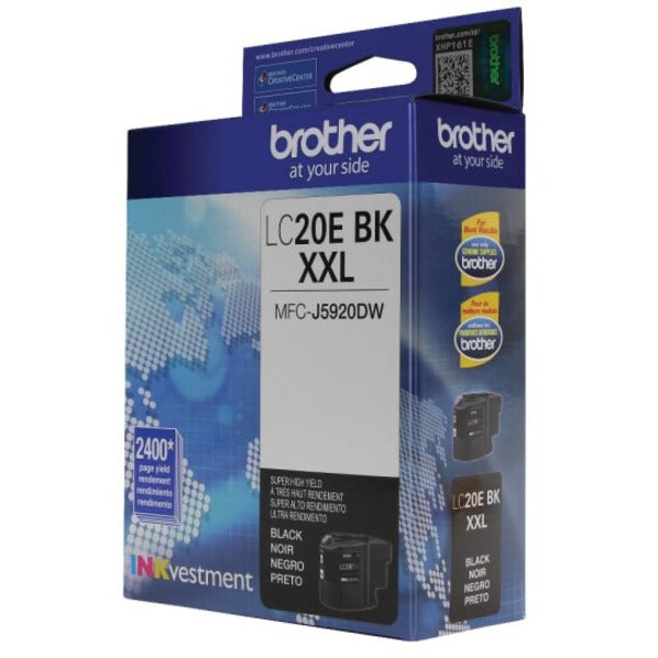 Brother Original Extra High Yield Inkjet Ink Cartridge - Single Pack - Black - 1 Each LC20EBKS