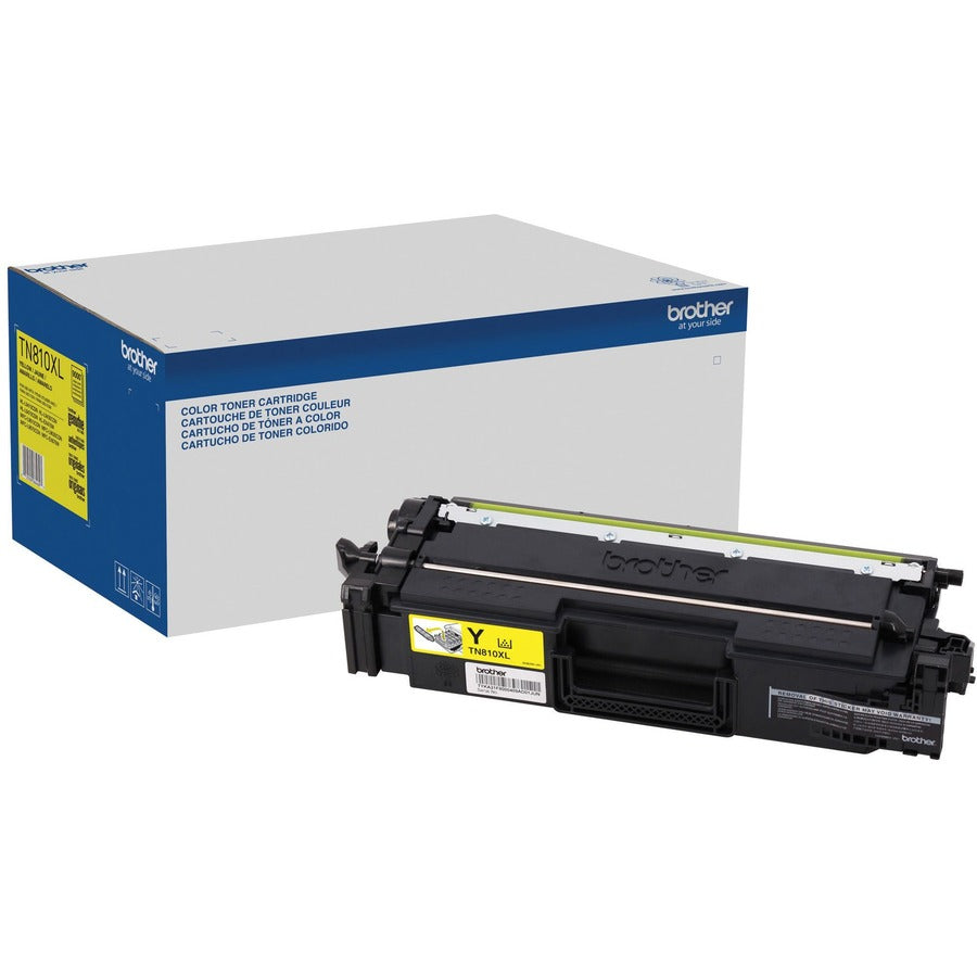 Brother TN810XLY Original High Yield Laser Toner Cartridge - Yellow - 1 Each TN810XLY