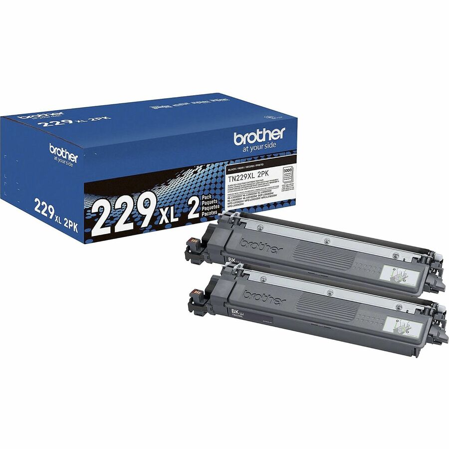 Brother Original High Yield Laser Toner Cartridge - Twin-pack - Black - 2 Pack TN229XL2PK