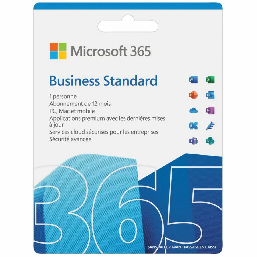 Microsoft 365 Business Standard with 1-Year License - French KLQ-00671