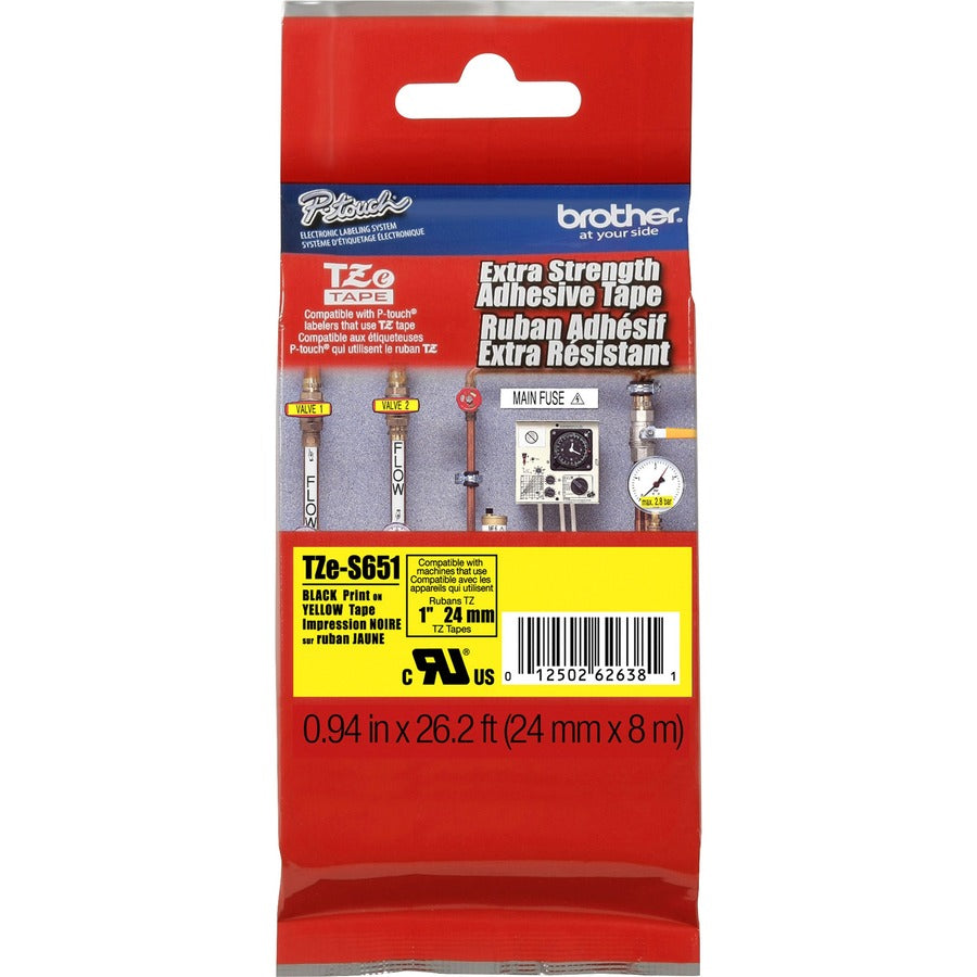 Brother P-Touch TZe Extra Strength Adhesive Tape TZES651