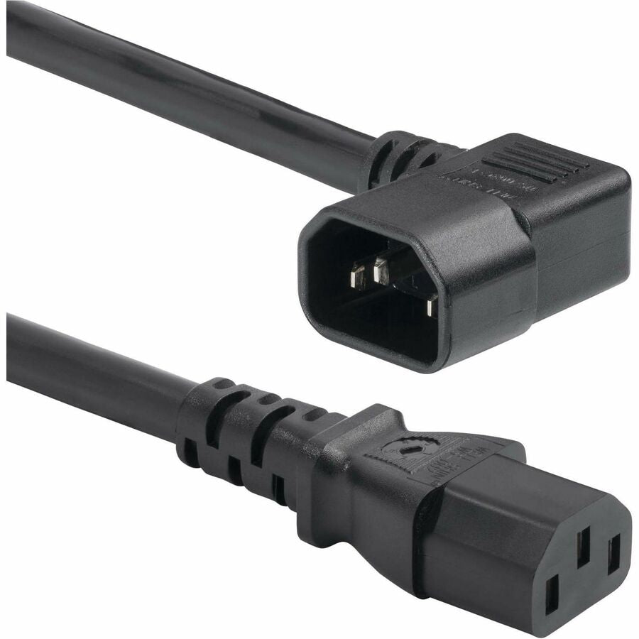 StarTech.com 6ft (1.8m) Heavy Duty Power Cord, Right Angle IEC 60320 C14 to C13, 15A 250V, 14AWG, UL Listed 8745-4600-POWER-CORD