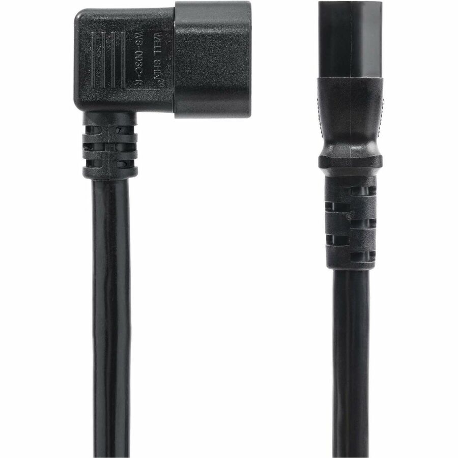 StarTech.com 6ft (1.8m) Heavy Duty Power Cord, Right Angle IEC 60320 C14 to C13, 15A 250V, 14AWG, UL Listed 8745-4600-POWER-CORD