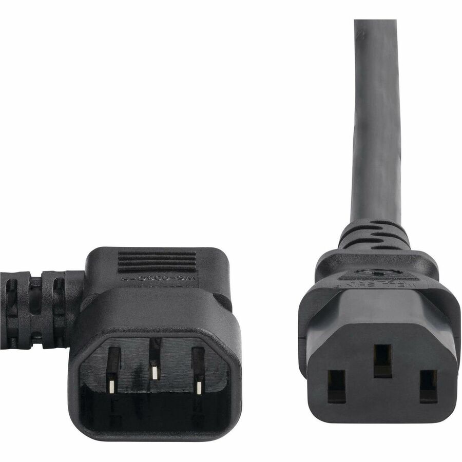 StarTech.com 6ft (1.8m) Heavy Duty Power Cord, Right Angle IEC 60320 C14 to C13, 15A 250V, 14AWG, UL Listed 8745-4600-POWER-CORD