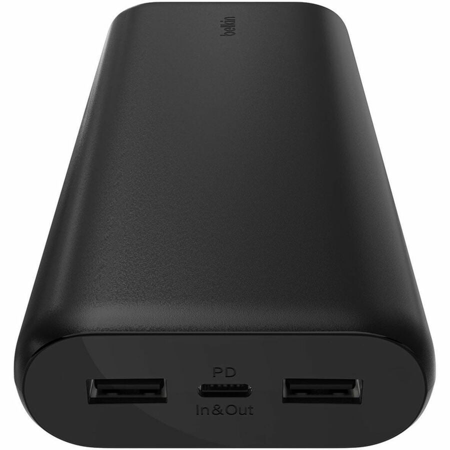 Belkin 20W 3-port USB Power Bank - 20K mAh - 2xUSB-A (12W), 1xUSB-C (15W) - Portable Charger - w/ USB-C to USB-C Cable - Black BPB014BTBK