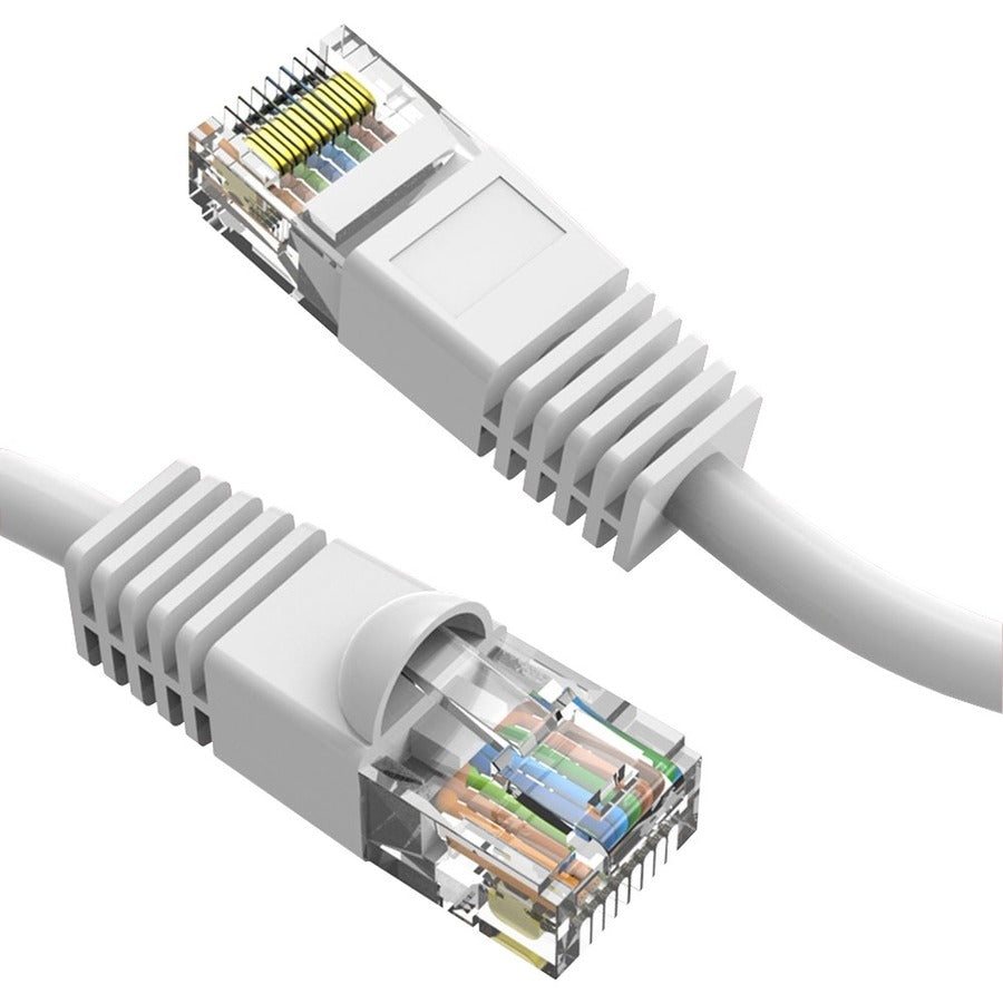 Axiom 6-INCH CAT6 UTP 550mhz Patch Cable Snagless Molded Boot (White) C6MB-W6IN-AX