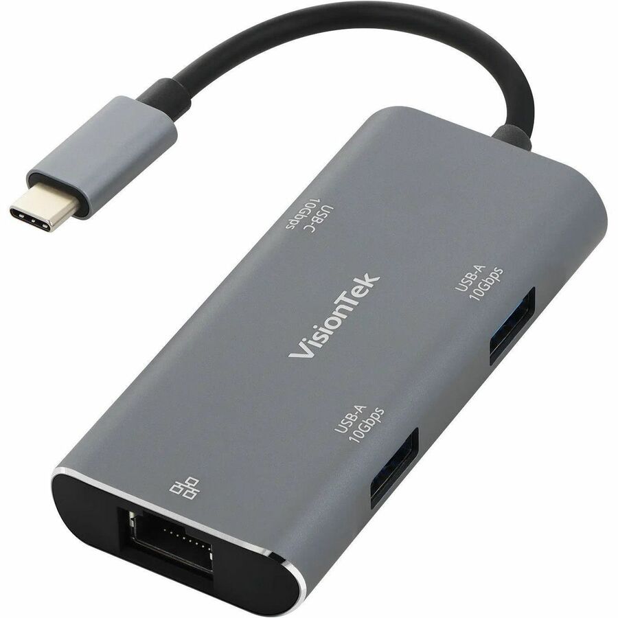 VisionTek USB-C Hub with Ethernet (2x USB-A 10Gbps | 1x USB-C 10Gbps) 901538